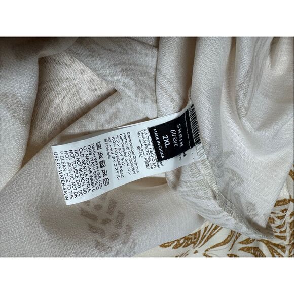 Palm Tree Women’s Gold & Cream Halter Dress Size 2XL NEW - Picture 5 of 5